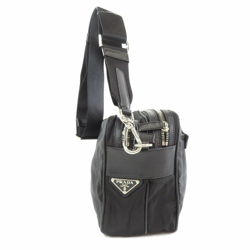 Prada logo plate Black Shoulder Crossbody bag - Picture 3 of 11
